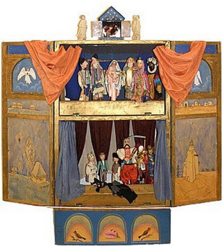 Image - Vertep puppets and stage.